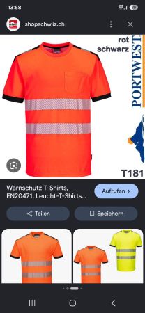Warnschutz T-Shirt Portwest S/S NEU 4 Stück