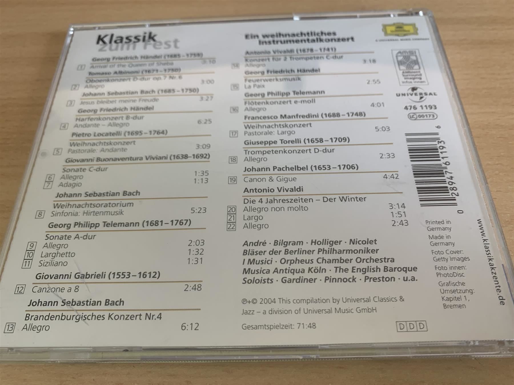 CD: Klassik Zum Fest – Usato da Rikon im Tösstal venduto da Alpenmutz 1