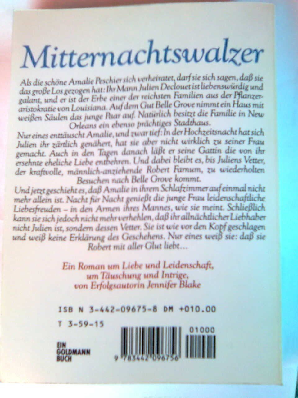 Libri: Jennifer  Blake Mitternachtswalzer – Usato da Basel venduto da Alacant 2