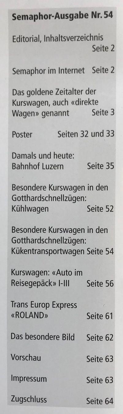 Riviste & Magazine: Semaphor Sonderausgabe 2017; Kurswagen am Gotthard – Usato da Köniz venduto da vasco013 1