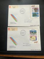 CH 2 Briefe mit Blockausschnitt W68-W71 Vollstempel  (5368)