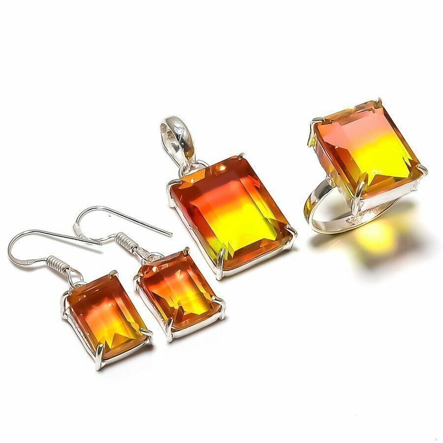 Altri gioielli: Bi-Color Tourmaline Lab Created Pendant+Earring+Ring – Nuovo e nell'imballaggio originale da Gächlingen venduto da CHARLEZGIFTS 1