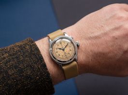 Ein-Knopf-Uhr Taurus Vintage Chronograph aus den 50er Jahren