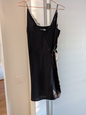 Schwarzes Sommerkleid von MNG mit Spitze, Grösse S
