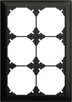 Abdeckrahmen EDIZIOdue 2×3 schwarz, Feller