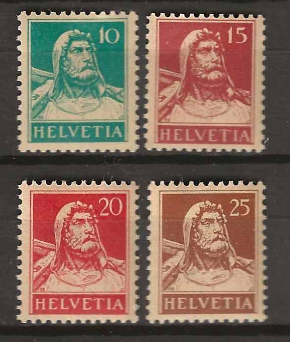 Tous les timbres: CH172 - Buste de Tell 172-175 ** – D'occasion à Trélex par Phil_Albert