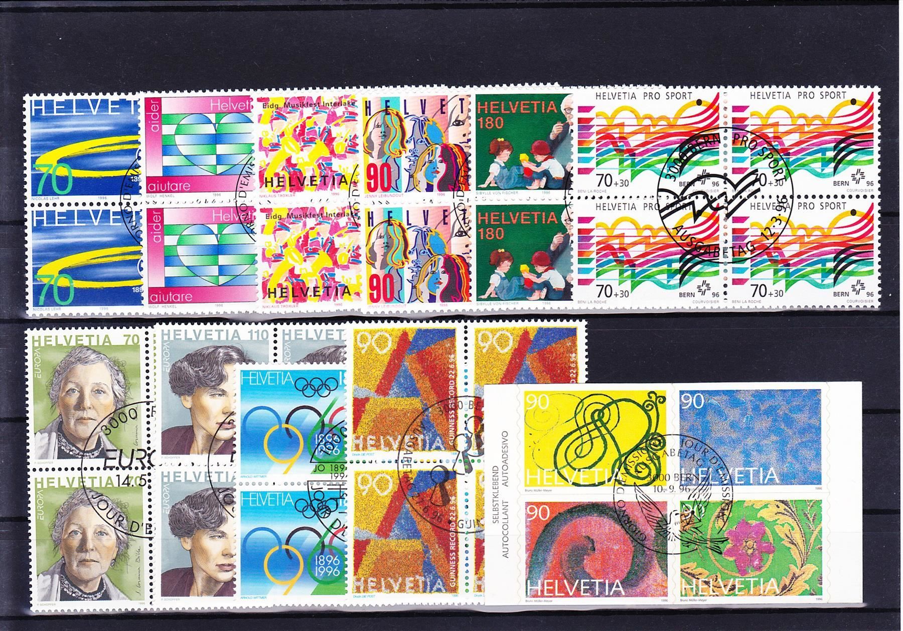 Tutti i francobolli: 1996 Serie 4er-Block Ersttag – Usato da Spiez venduto da Crazyduck