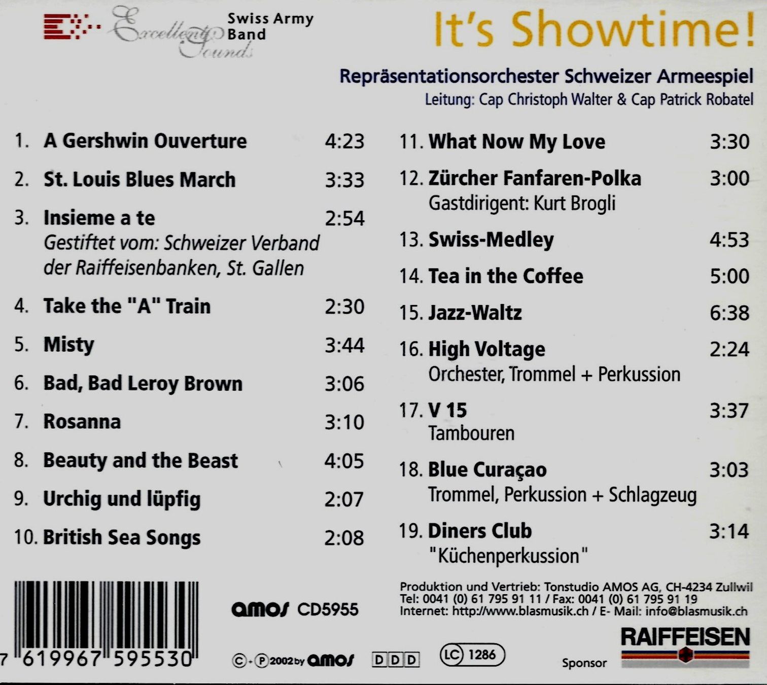 CD: Schweizer Armeespiel SHOWTIME Sandra Studer Alphorn Duo CHCD – Usato da Kandergrund venduto da Sososo 1