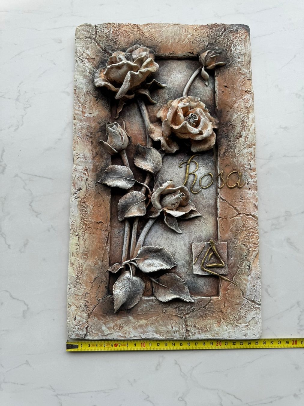 Sculture & Statue: Wunderschönes Rosenbild Sculptured Stein o.ähnl. Material – Usato da Schaffhausen venduto da vasco016 6