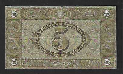 Billets de banque: CH  -  5  Fr.  1947  Gebraucht – D'occasion à Gordola par coinsandnotes 1