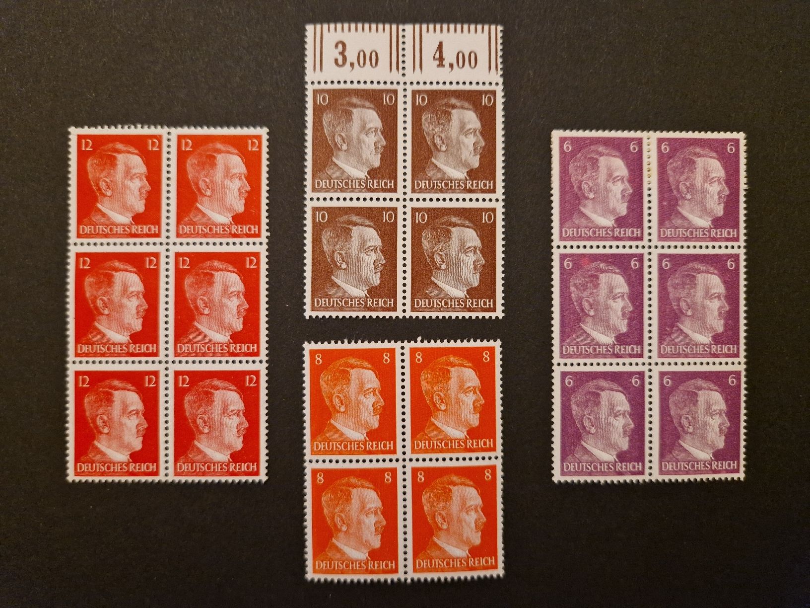 Tutti i francobolli: Deutsches Reich Adolf Hitler Blöcke Briefmarken postfrisch – Nuovo (secondo la descrizione) da St. Gallen venduto da Enrico_SG