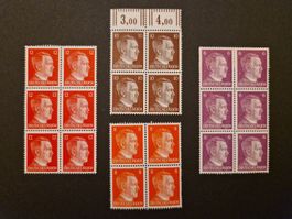 Deutsches Reich Adolf Hitler Blöcke Briefmarken postfrisch