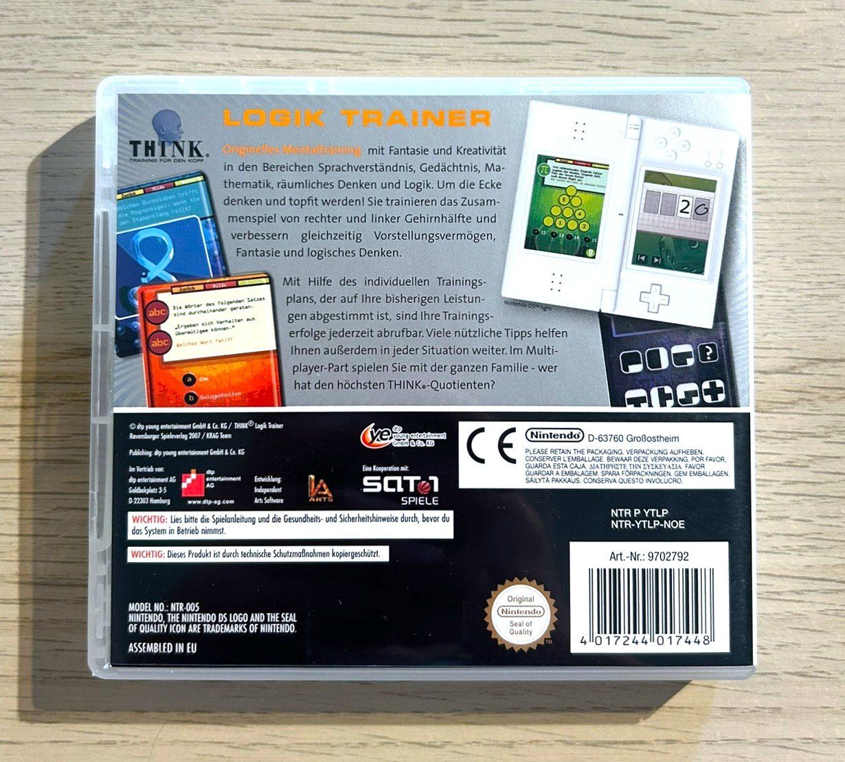 Nintendo Giochi: Think Logik Trainer Nintendo DS – Usato da St. Gallen venduto da Alpine.Arcade 1
