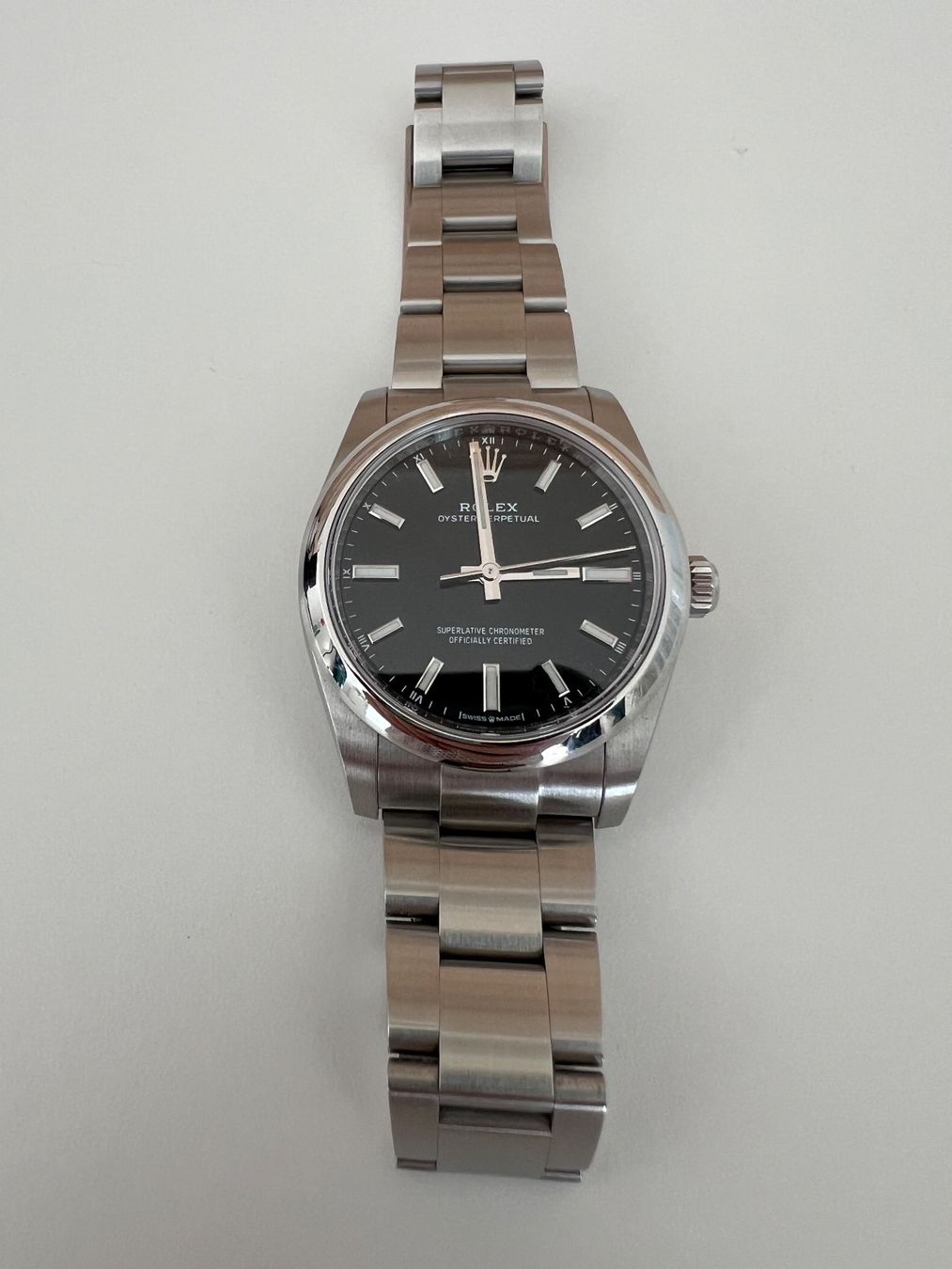 Rolex Orologi: Rolex Perpetual 34 neu/ungetragene FULL SET – Nuovo e nell'imballaggio originale da Zürich venduto da ReStyle. 5