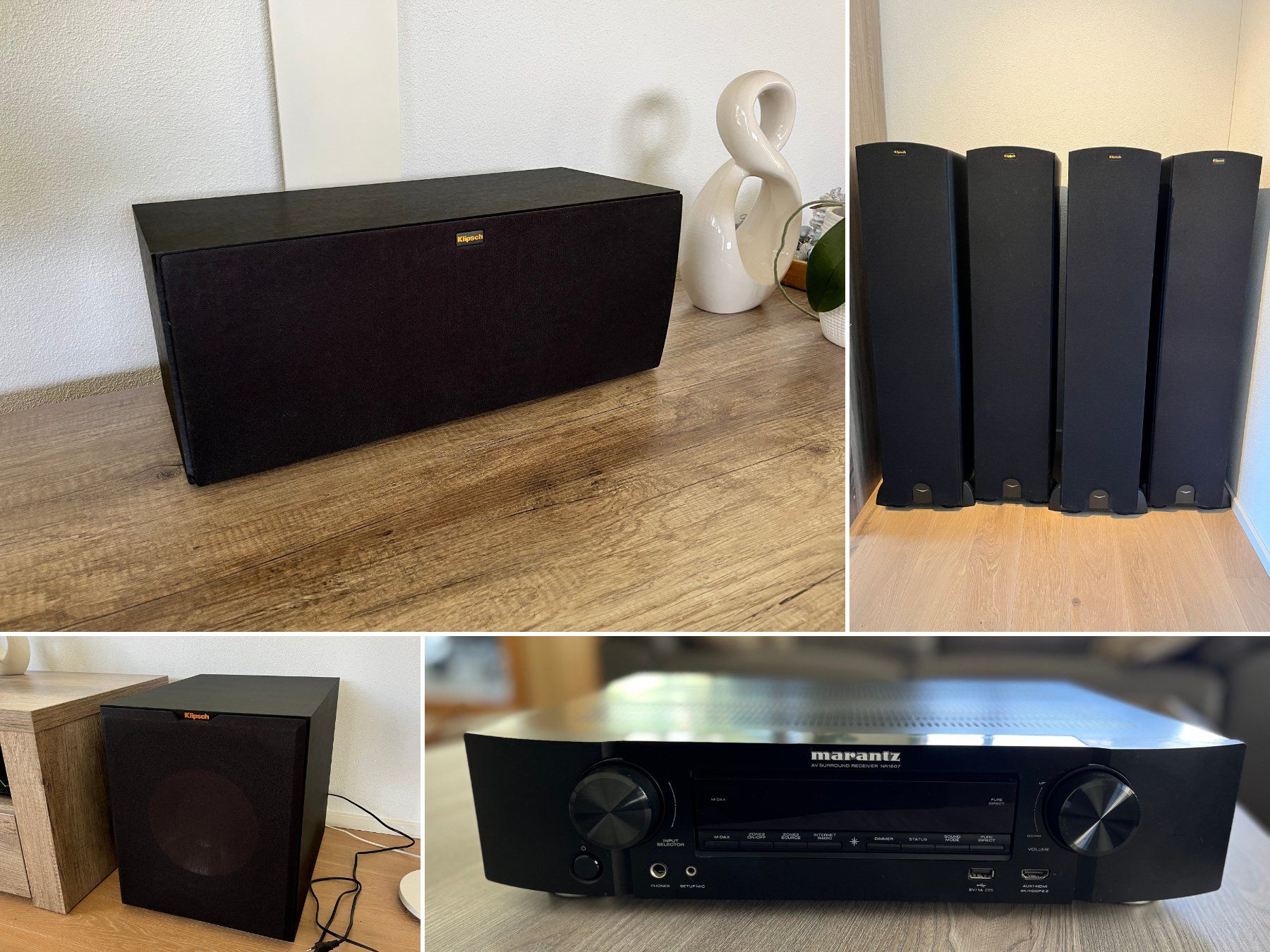 Klipsch Heimkino: Klipsch Reference 5.1 Heimkino-Set + Marantz NR1607 Receiver – Gebraucht aus Schwanden GL von mol_w2pd