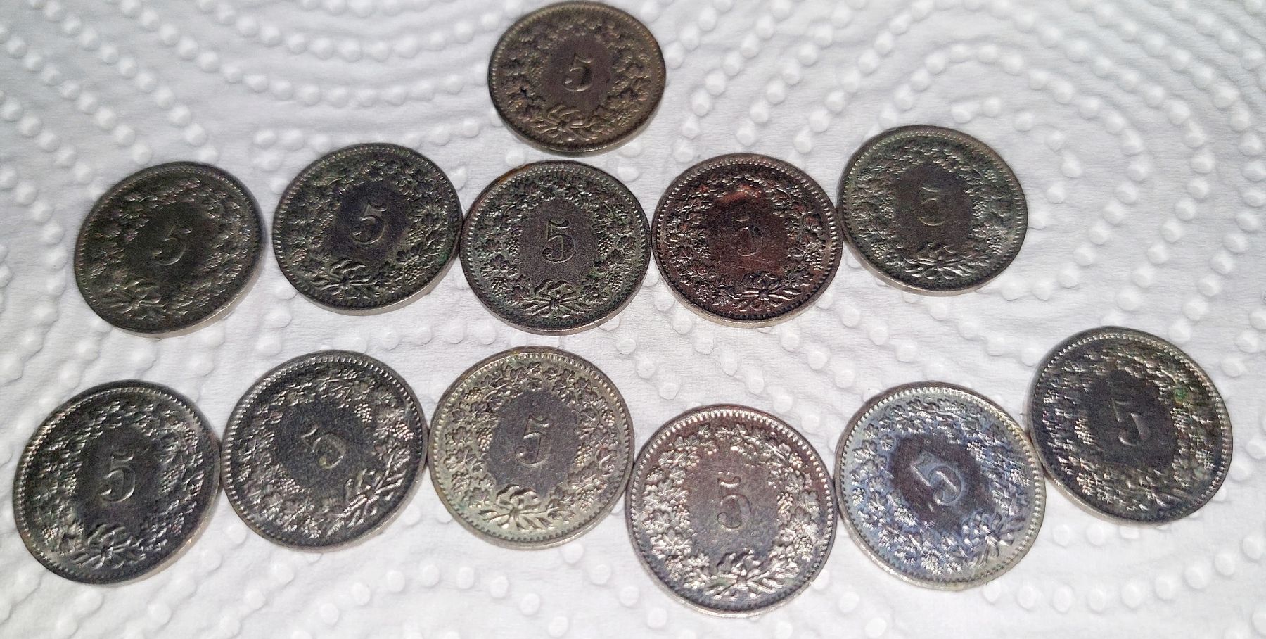 Tutti le monete: Lot von alten 5 Räppler – Usato da Safenwil venduto da fra_t5c9 2