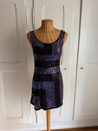 FOREVER 21 - Pailletten Kleid schwarz-violett S
