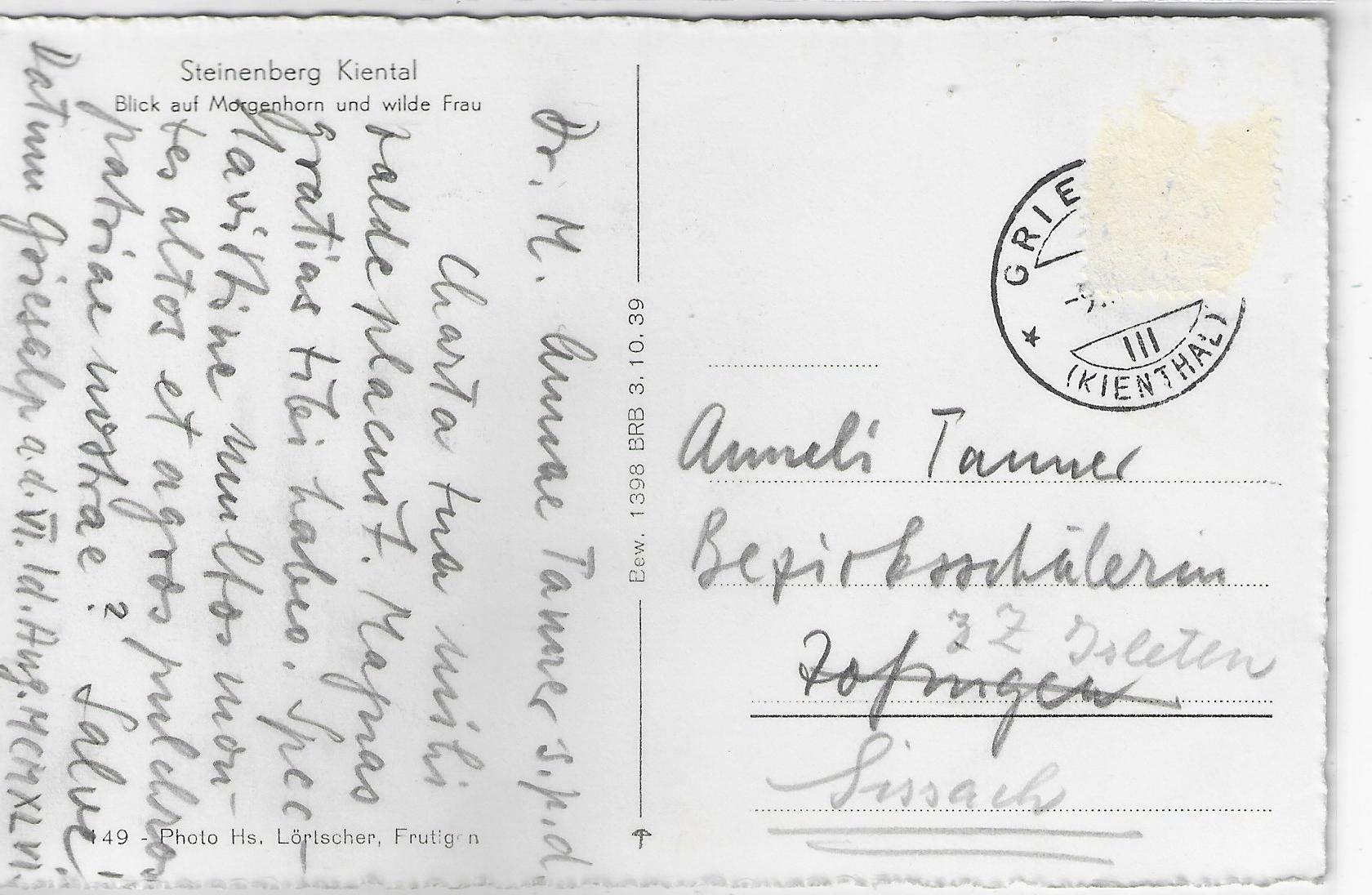 Cartes postales: Steinenberg Kiental – D'occasion à Ettingen par Kartenplanet 1