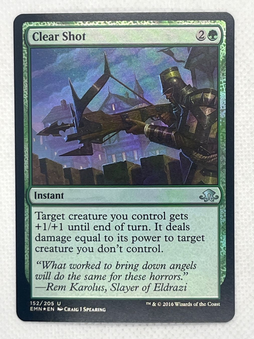 Magic The Gathering Sammelbilder & Trading cards: MTG Clear Shot EMN 152 Englisch Uncommon Foil – Gebraucht aus Hinterkappelen von Kim1992