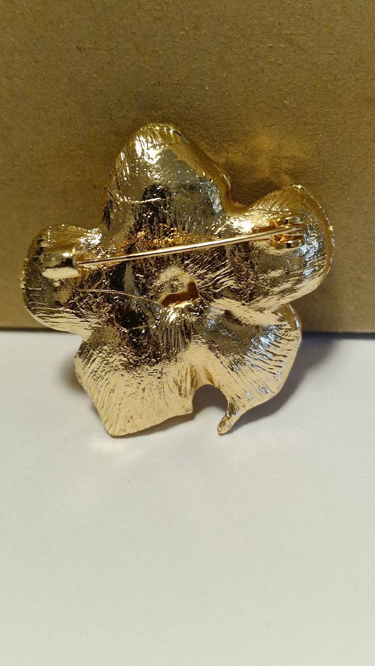 Spille & Fermagli: Goldschmuck Brosche Blume mit Perle, perfekt  – Nuovo (secondo la descrizione) da Herisau venduto da Antiques.AR 1