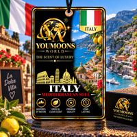 YouMoons World Italien - Premium Autoduft 5,5 x 9 cm