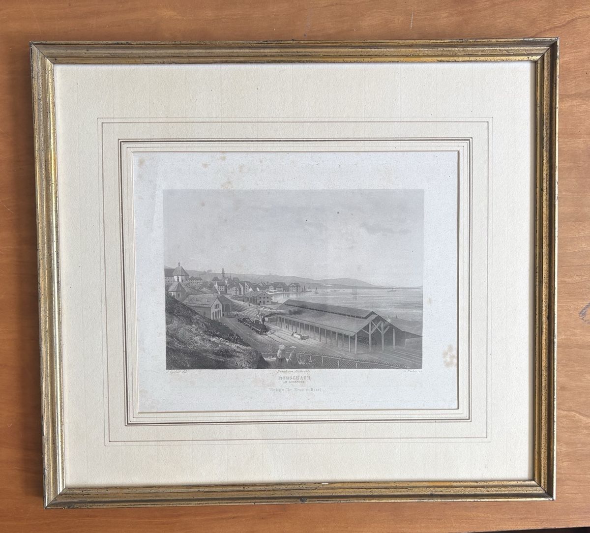 Gravures: Stich Rorschach Bahnhof 1856 – D'occasion à Goldach par Lebel