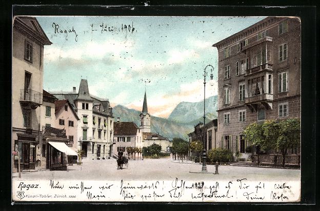 Cartoline postali: AK Ragaz, Ortsansicht – Usato da Berlin venduto da bartko-reher