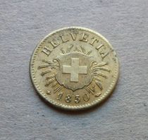 ++ 5 Rappen 1850 BB, gute Erhaltung