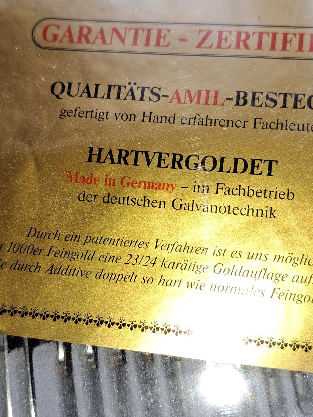Set di posate: Amil-Besteck, hartvergoldet, – Nuovo e nell'imballaggio originale da Kölliken venduto da Upcycling-by-Mc-TAM 6