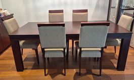 Einzigartiger Esstisch + 6 Stühle aus kanadischem Ahorn