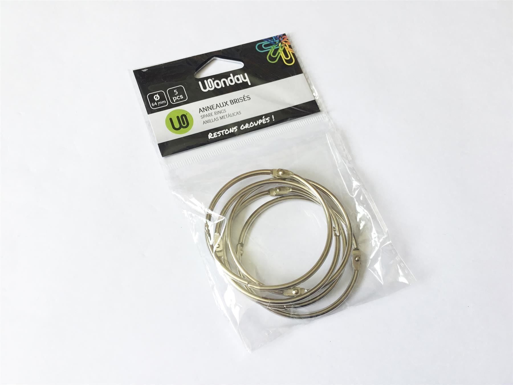Bindegeräte: Heftringe, 5 Stück, 64 mm, Metall – Neu und originalverpackt aus St. Gallen von cointec 2