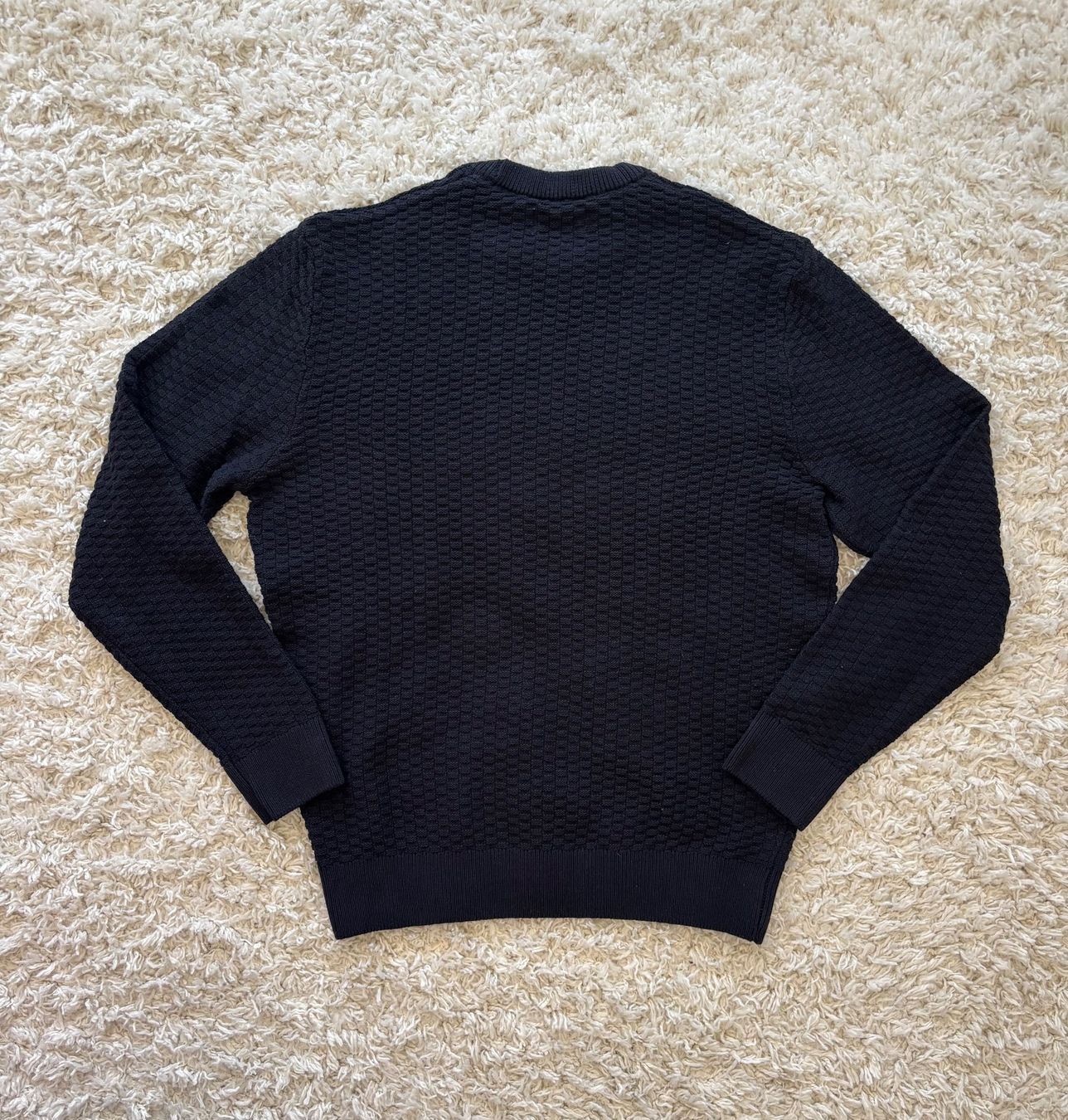 Maglioni & Felpe: Pull Springfield noir maille texturée à motifs – Usato da Genève venduto da por_t6qv 2