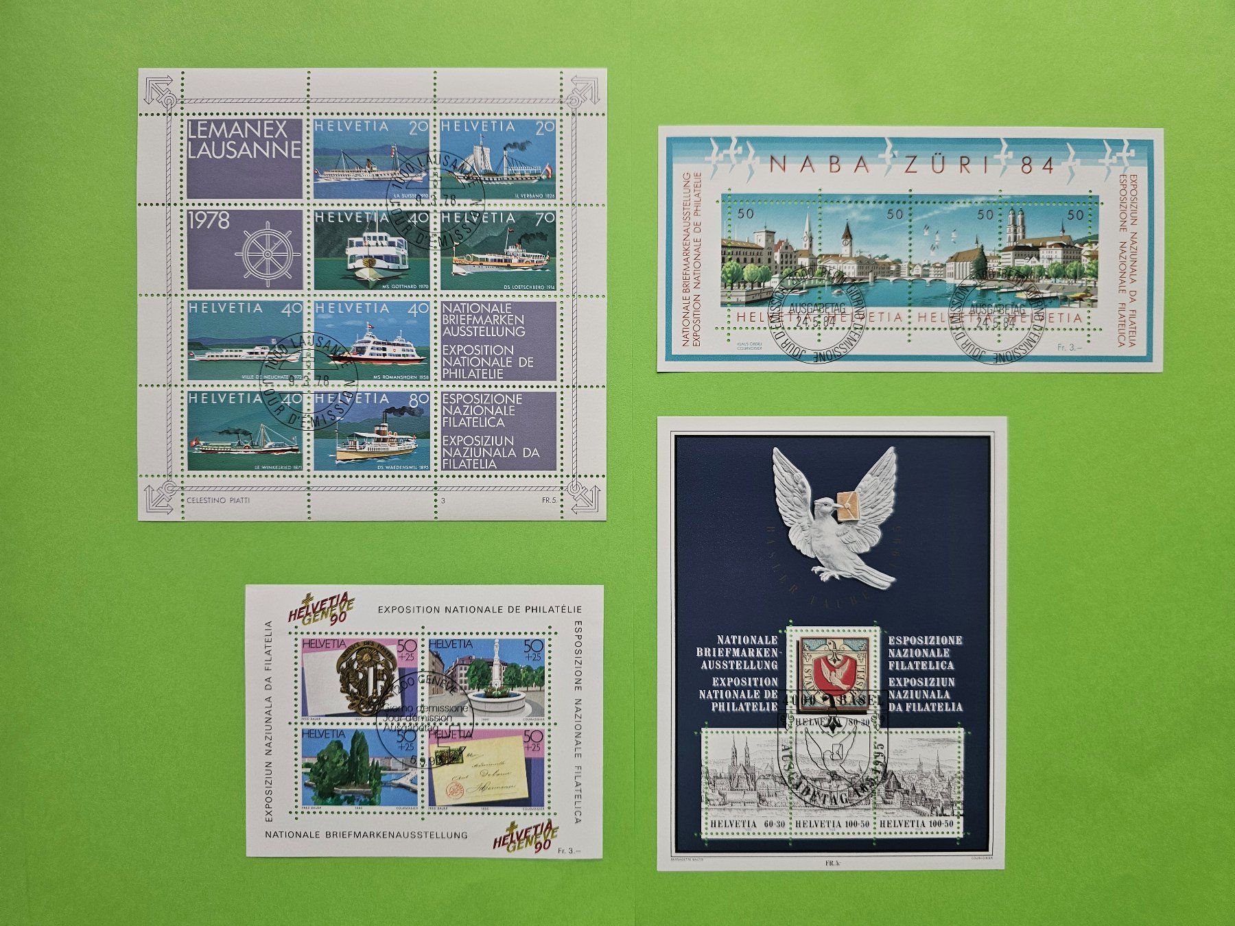 Alle Briefmarken: Sonderblock's 1978-1995 mit Erstagstempel – Gebraucht aus Leimbach AG von jaja79