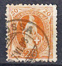 Alle Briefmarken: 1907 Steh. Helvetia ZNr. 94A – Gebraucht aus Arlesheim von gaugi43