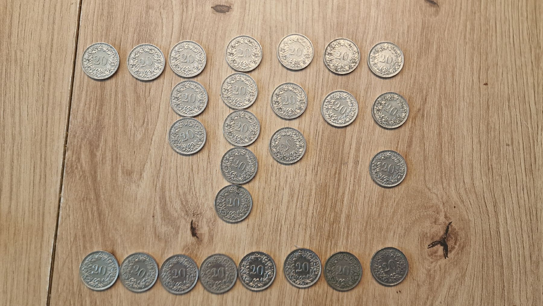 Tutti le monete: Lot 20 Rappen 1912-1945 – Usato da Chur venduto da Mckaktus