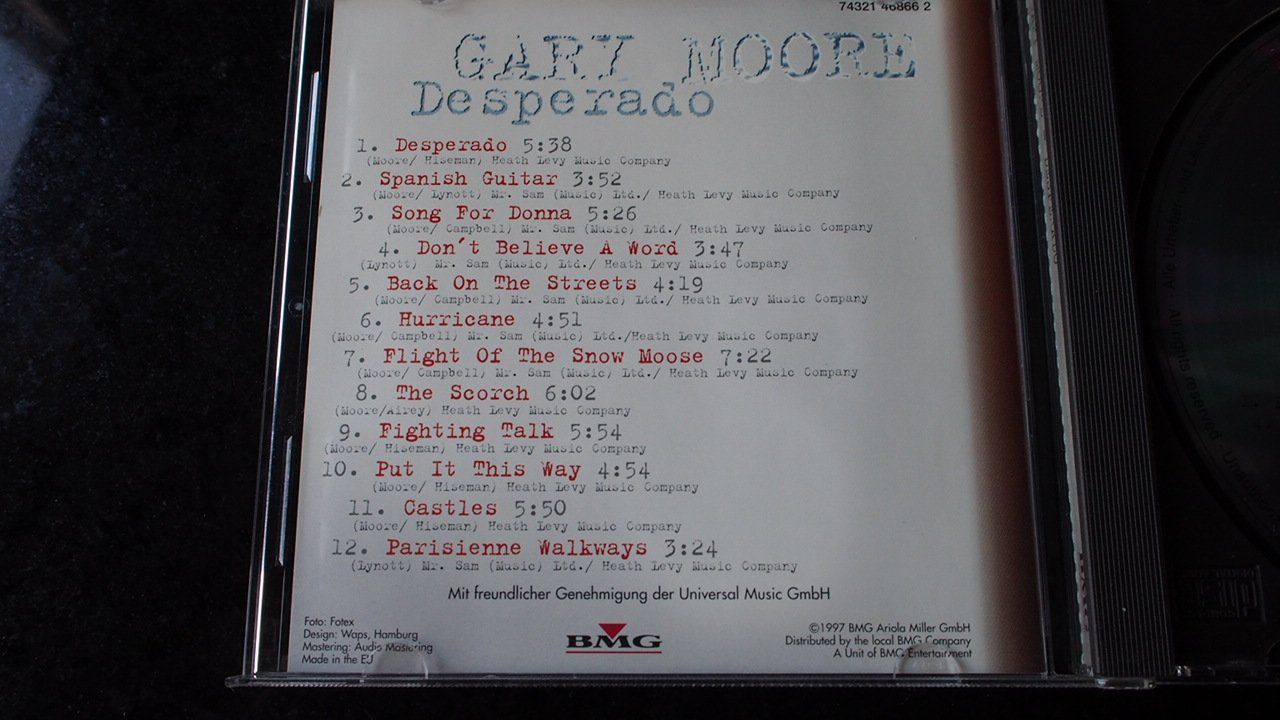 CDs: GARY MOORE Desperado CD CD – Gebraucht aus Zofingen von sosalinos01 2