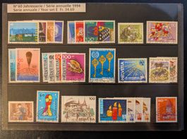 Jahresserie 1994 mit Halbmondstempel