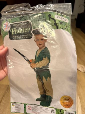 Kinderkostüm Jäger grün Grösse 3 Jahre