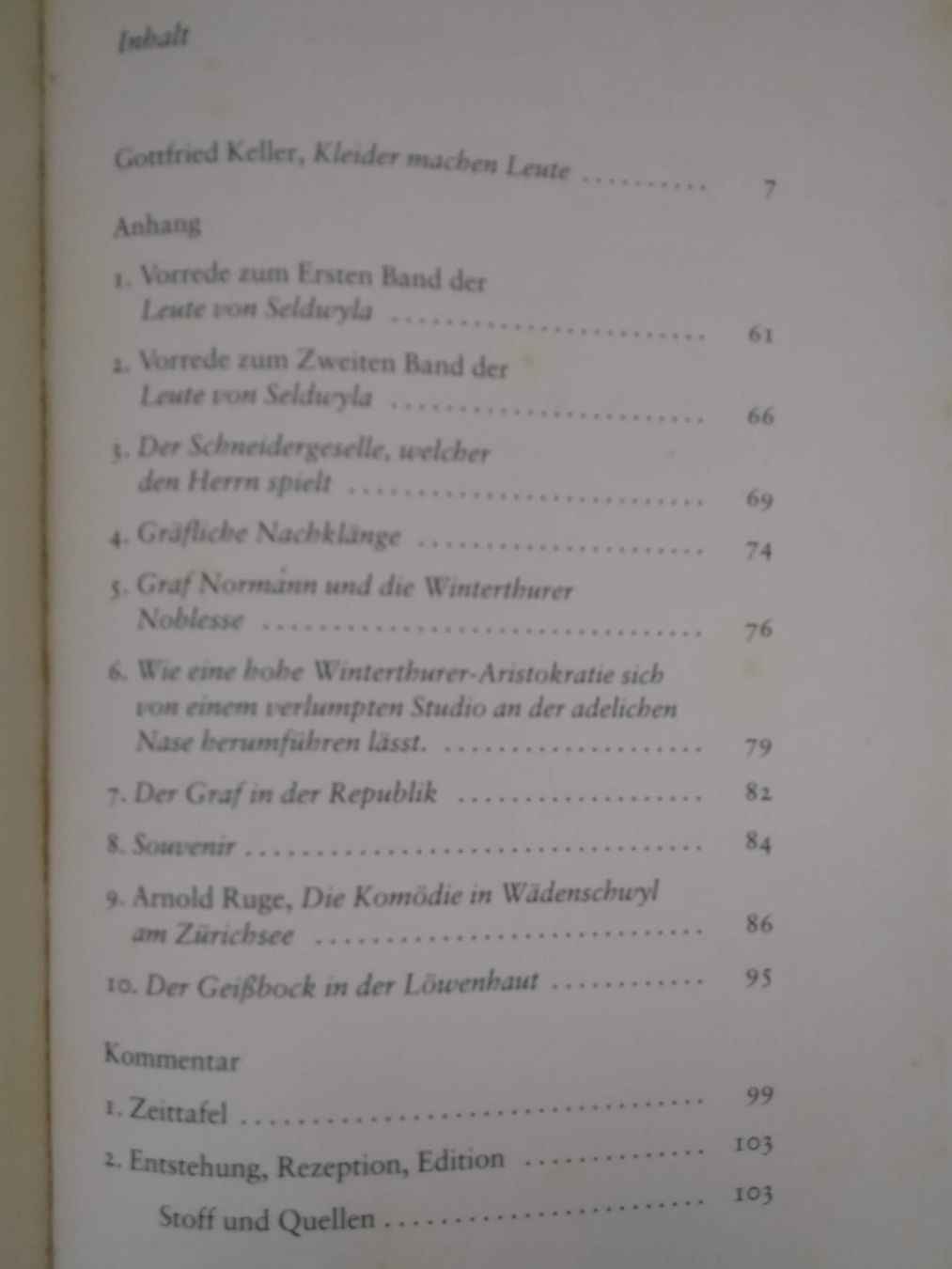 Bücher: Gottfried Keller:  Kleider machen Leute – Gebraucht aus Zürich von Flitzi2005 5