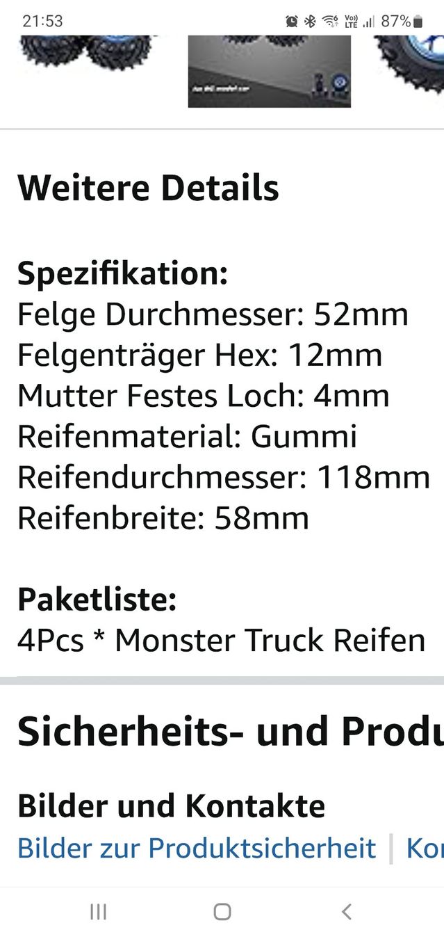 Modellismo RC: Rc Räder mit Noppen, Gebraucht, 12mm hex – Usato da Peist venduto da Chrigi7029 5
