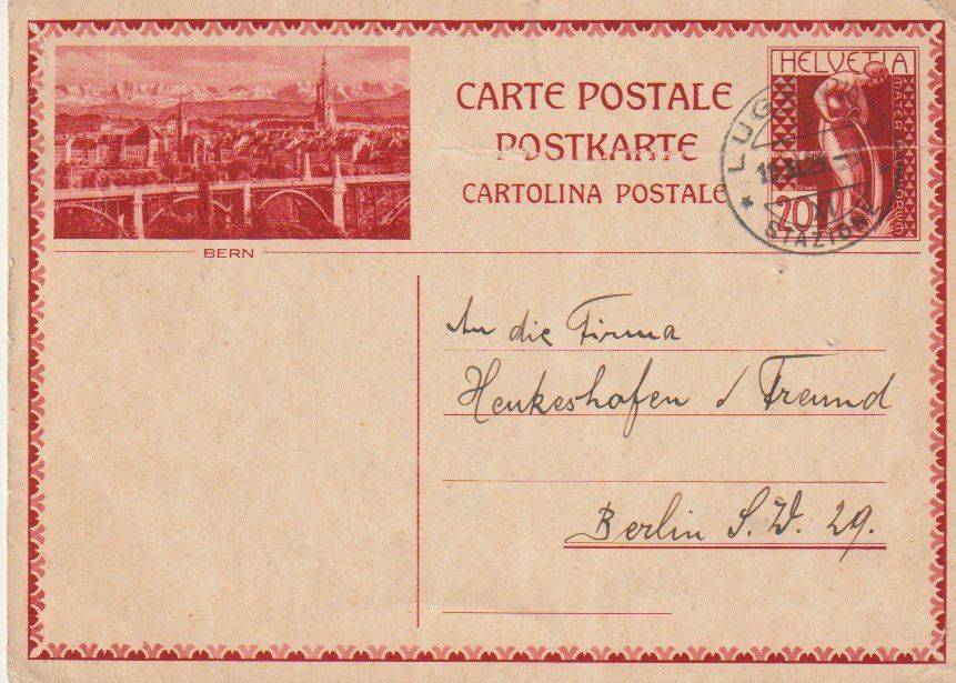 Cartes postales: Carte postale ancienne Bâle, Suisse, 1929. – D'occasion à Crans-Montana par kira56