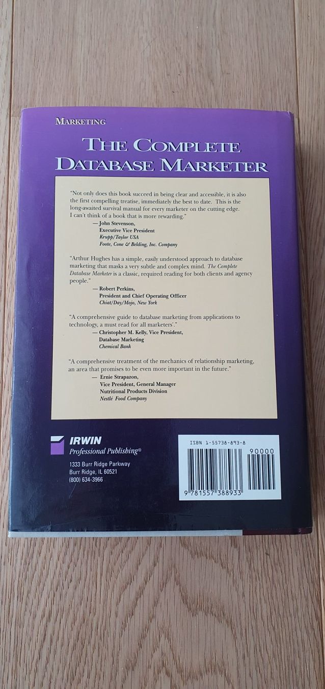 Bücher: The Complete Database Marketer – Neu (gemäss Beschreibung) aus Rothenburg von Ajax111 1