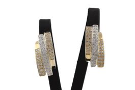 Brillant Ohrclips mit ca. 1.7ct 18K Weiss & Gelbgold *S2672
