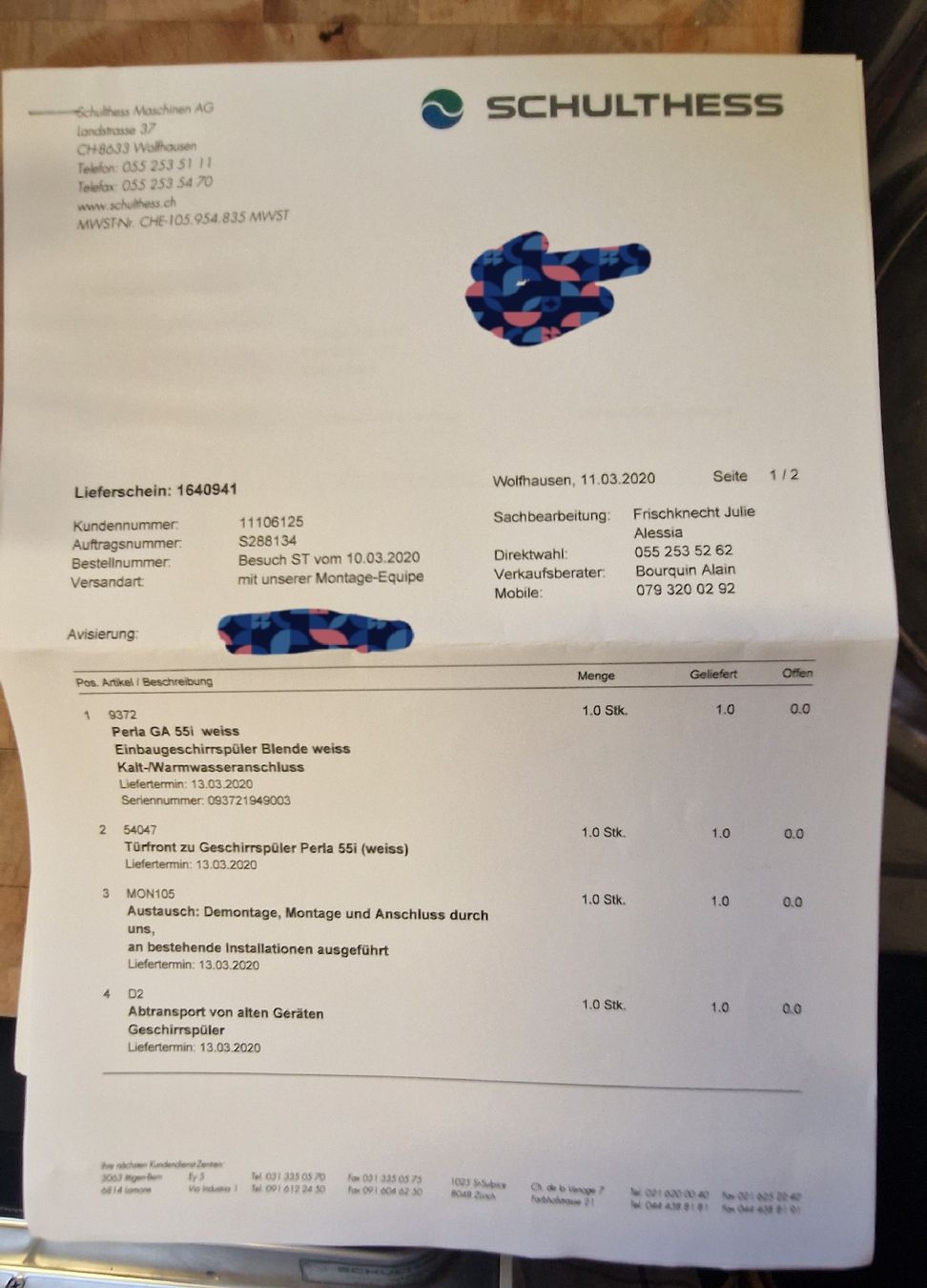 Schulthess Lavastoviglie: Gschirrspüler SCHULTHESS – Usato da Hinwil venduto da Jackweed 4