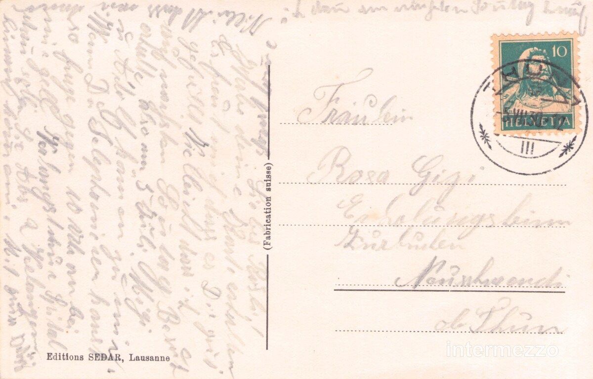 Cartoline postali: Thun BE // 1930 Hofstetten Generalansicht – Usato da Basel venduto da intermezzo12 1