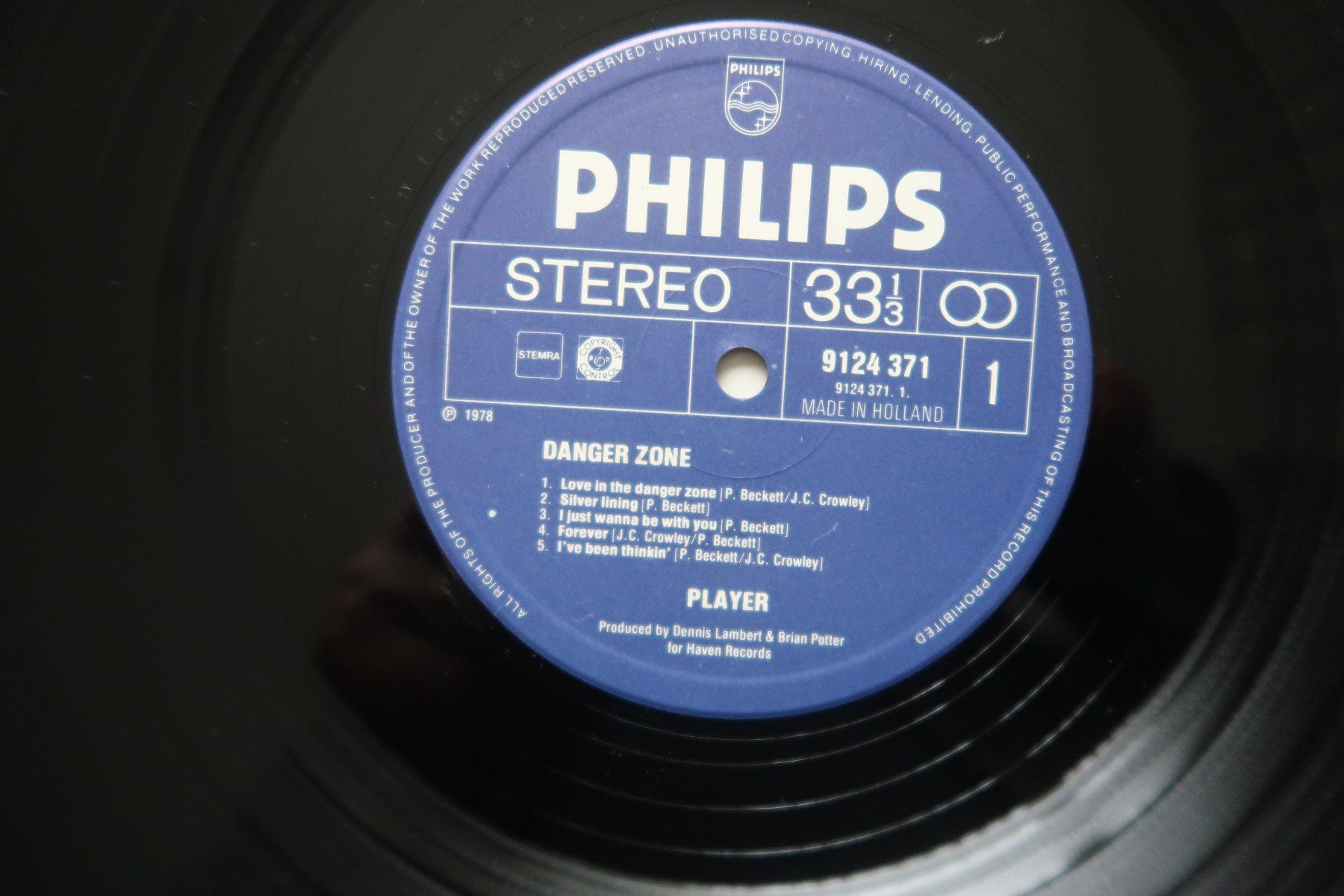 Dischi in vinile: PLAYER - DANGER ZONE - AOR MELODIC ROCK - VINYL LP – Usato da Basel venduto da Patiscat 2