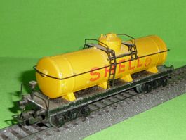 DB Vierachs- Kesselwagen SHELL Märklin 334 S von 1950 antik
