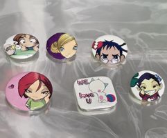 6 kleine W.I.T.C.H Buttons 