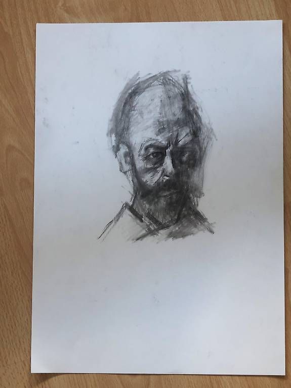 Gemälde: Originalportrait "Alter Mann ungesehen" – Neu und originalverpackt aus Köniz von AndyN 1