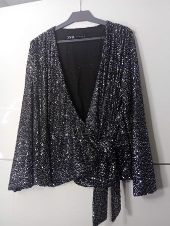 Chemisier Zara à paillettes ✨, idéal pour les fêtes !